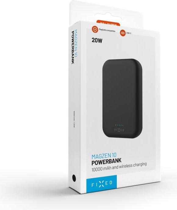Immagine prodotto Fixed MagZen Trådløs PD 20W Power Bank 10.000 mAh Sort Powerbank - Sort - 10000 mAh (10000 mAh, 12 Wh)