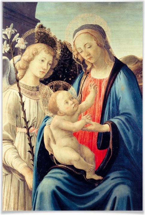 Produktbild Trenddeko Botticelli - Madonna mit Kind und einem Engel (70 x 100 cm)