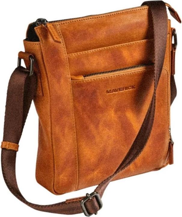 Maverick Schultertasche Original Small 21 x 25 x 5.5 cm, Cognac