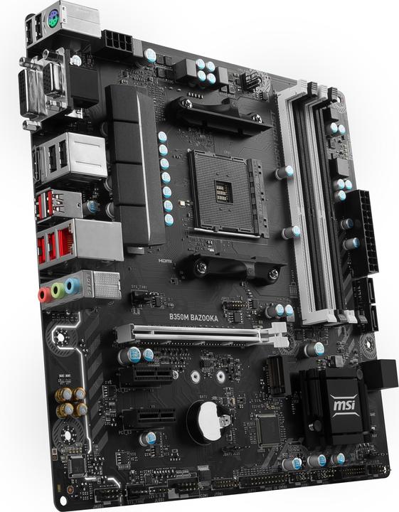 Actual product image MSI B350M BAZOOKA MATX AM4 (AM4, AMD B350, mATX)