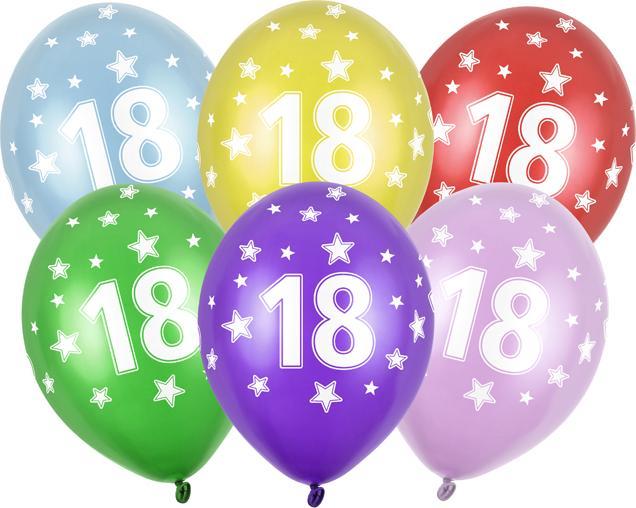 Produktbild Partydeco Luftballons 30 cm, 18. Geburtstag, Metallic-Mix (1 Pck (50 x)