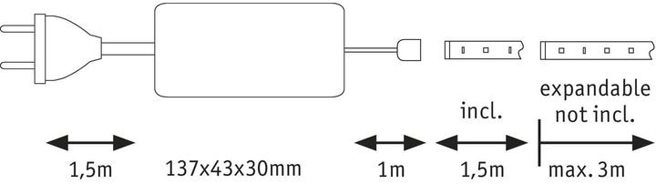 Image du produit Paulmann MaxLED (Lumière du jour, 150 cm, Intérieur)