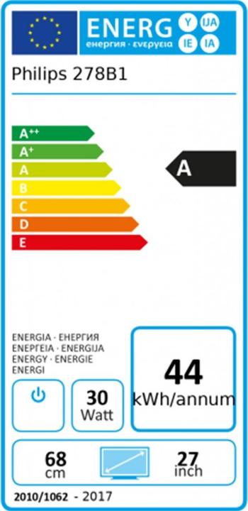 Energie-Label Philips 278B1/00 (3840 x 2160 Pixel, 27")