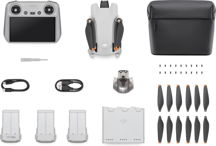 Image du produit DJI Mini 3 avec contrôleur RC et Fly More Combo (38 min, 248 g, 48 Mpx)
