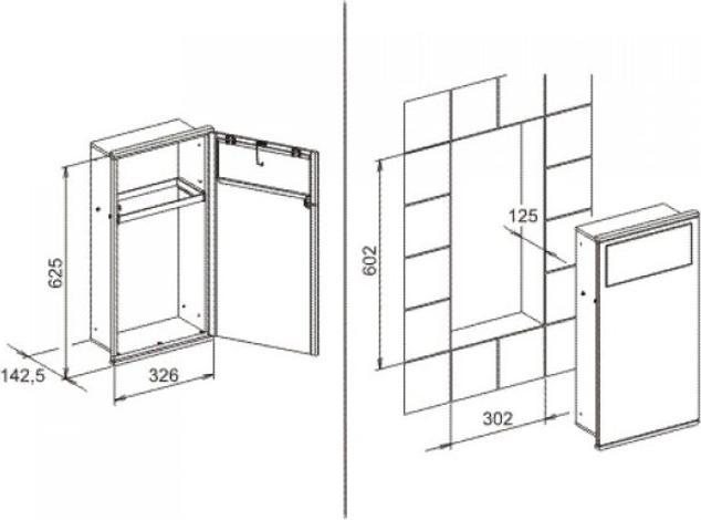 Produktbild Keuco Modul Waschtisch 1 PLAN INTEGRAL Abfallsammler vc/we li