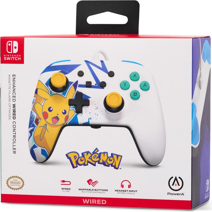 Image du produit PowerA Manette filaire améliorée pour Nintendo Switch - Pikachu High Voltage (Switch)