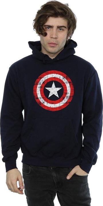 Produktbild Avengers Captain America Scratched Shield Kapuzenpullover (4XL)