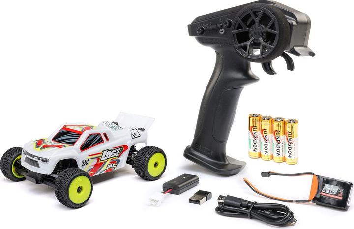 Produktbild Losi Micro-T 2S 1/28 2WD RTR Stadium Truck (Akku & Ladegerät enthalten), Weiss (RTR Ready-to-Run)