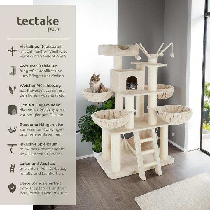 Produktbild tectake Gismo (195 cm, Beige, Weiss)