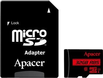 Actual product image Apacer Flash memory card (microSDHC/SD adapter included) (32 GB, microSDHC, U1, UHS-I)