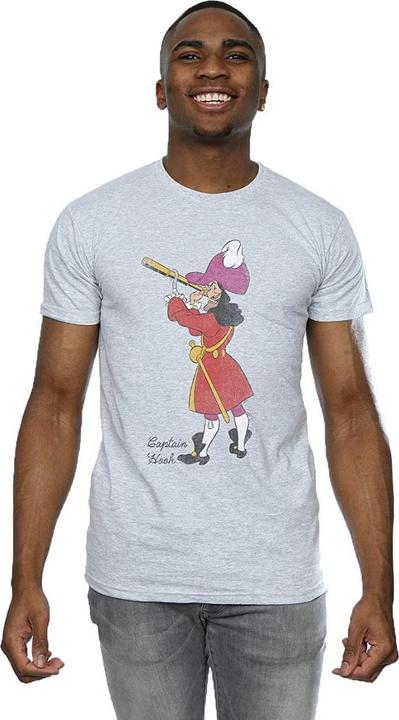 Actual product image Disney Mens Classic Captain Hook Heather T-Shirt (XL)