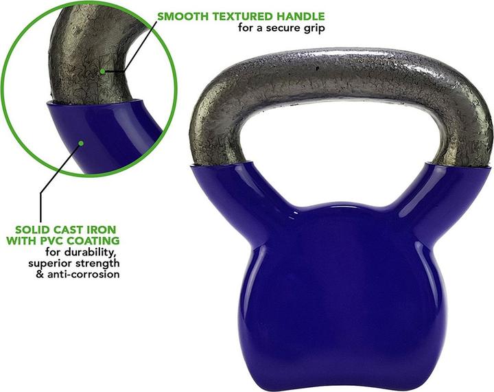 Actual product image Tunturi Vinyl Gusseisen Kettlebell (1 x 4 kg)