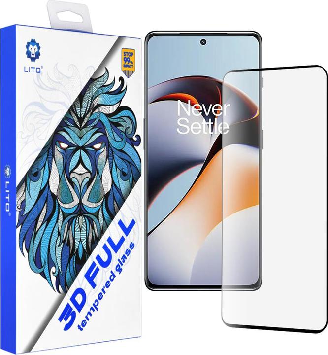 Actual product image Lito - 3D Full Cover - OnePlus 11R - Black (1 Piece, OnePlus 11)