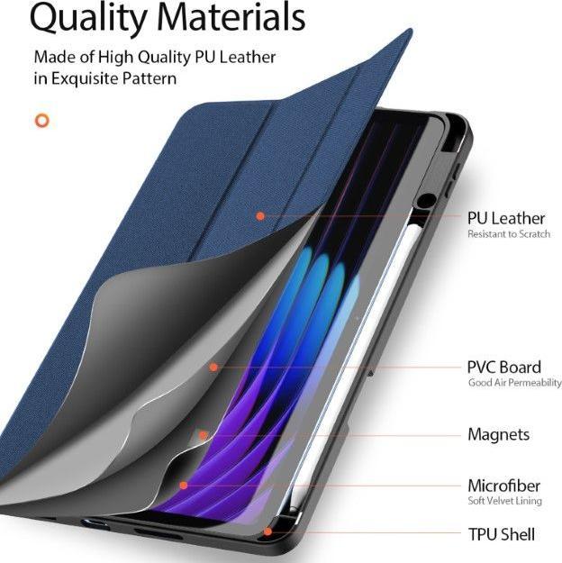 Image du produit Dux Ducis Book case Xiaomi Redmi Pad 7/7 Pro Domo Series Tri-fold Stand PU Leather Tablet Cover Blue (Xiaomi Pad 7 Pro, Xiaomi Pad 7)