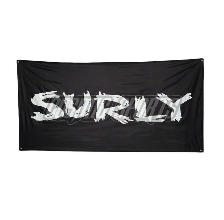 Produktbild Surly Logo Banner, 180x90cm, geöst, black