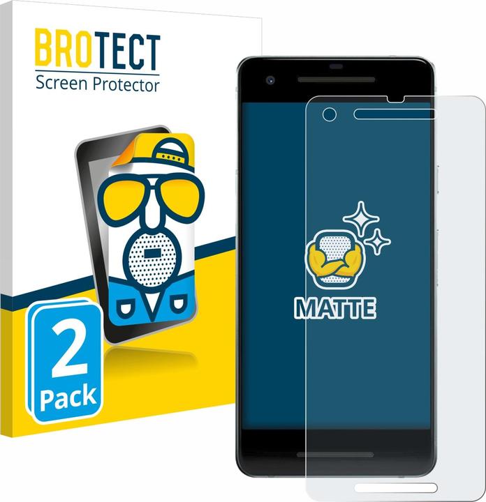 Actual product image BROTECT Anti-glare screen protector matt (2 Piece, Google Pixel 2)