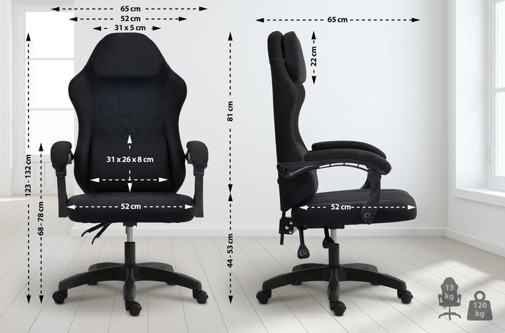 Actual product image CLP Office chair Miltona cover ergonomic height-adjustable upholstered