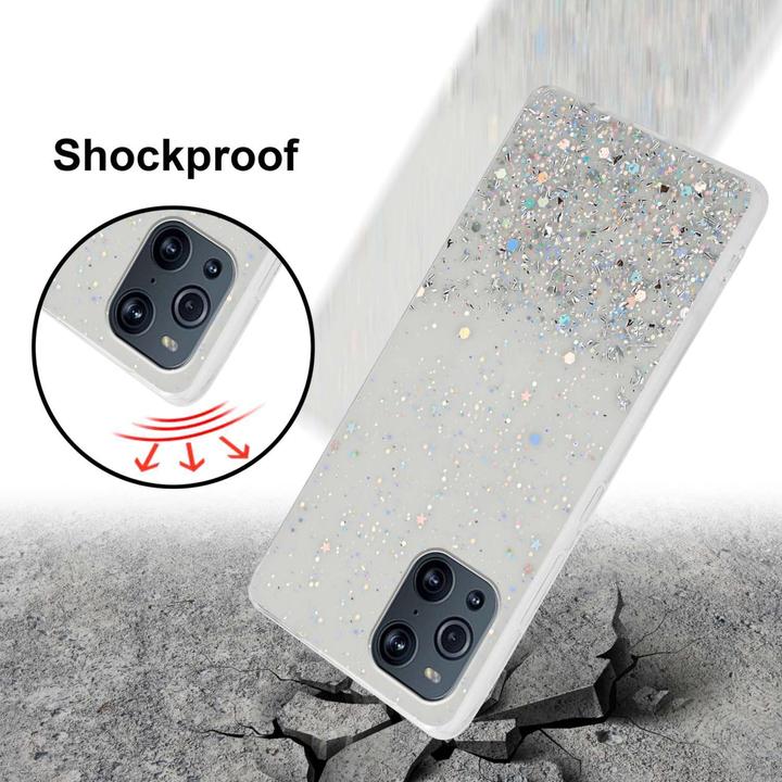 Actual product image Cadorabo Bumper Case for Oppo FIND X3 PRO TPU funkelnder Glitter (Oppo Find X3 Pro)