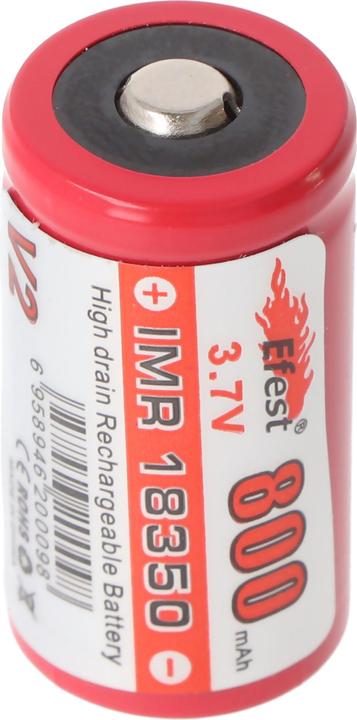 Actual product image Efest Akku IMR 18350 V2 (Pluspol erhöht) (18350, 800 mAh)