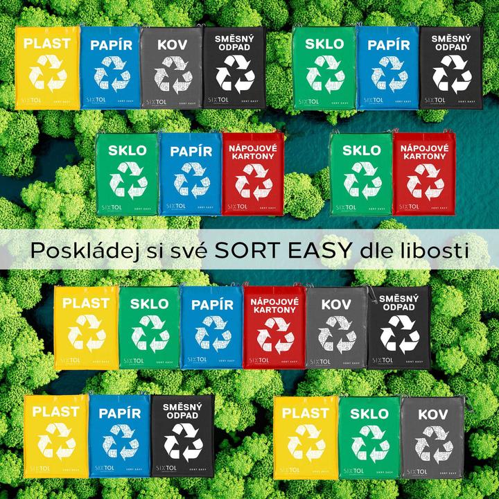 Image du produit Sixtol Sacs de tri sélectif SORT EASY 3 BASIC, 30x30x40 cm, 3 x 36 l, 3 pièces (3 x, 36 l)