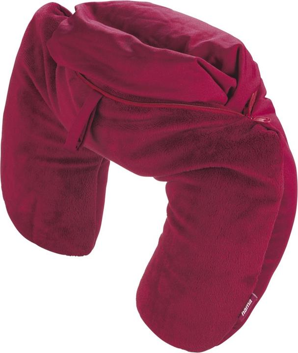 Actual product image Hama 2in1 microbead travel pillow, berry (Head & neck pillow)