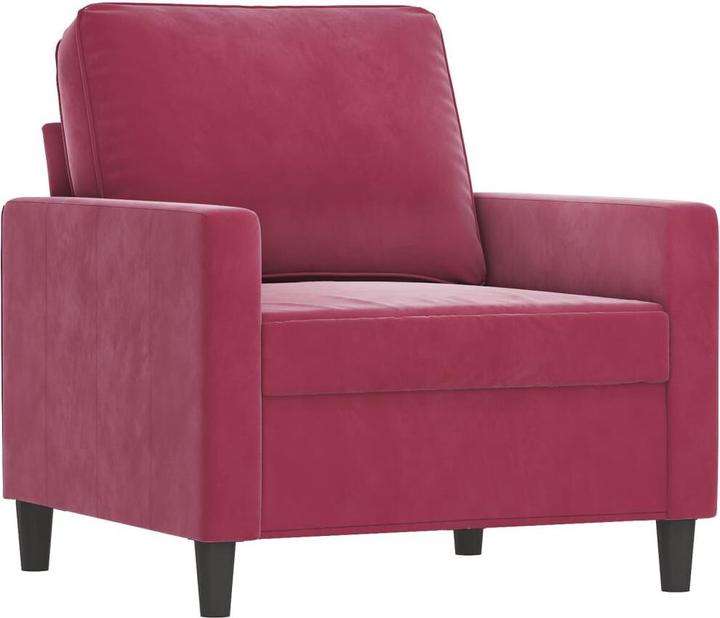 Image du produit VidaXL Ensemble de canapé Coussin Fauteuil Canapé Canapé design 4 pièces vin rouge velours (4 places)