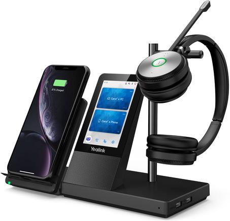 Actual product image Yealink WH66 DECT Wireless Headset DUAL UC, Personal audio conferencing system, Black, Status, CE, F