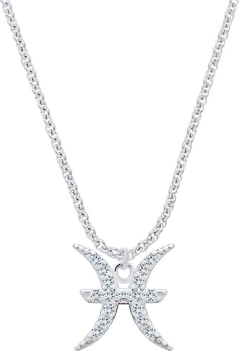 Candy Halskette Sternzeichen Fische, 925 Sterling Silber (925 Sterling Silber, 42 - 45 cm)