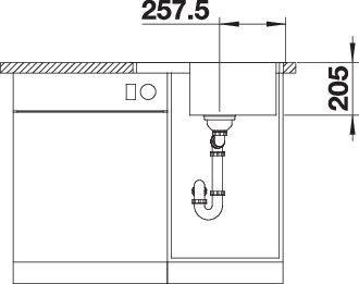 Produktbild Blanco Lemis 45 S-IF Mini (Einbauspüle, 60.50 cm, 50 cm)