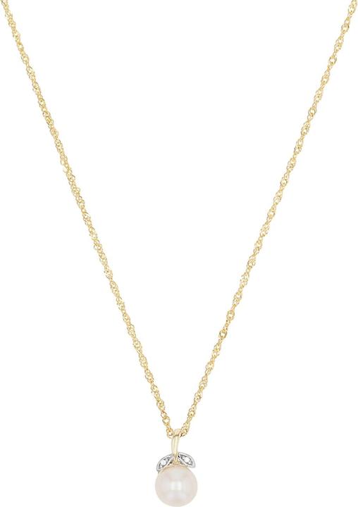 Image du produit Amor Halsschmuck für Damen, Gold 375, Zirkonia synth., Süsswasserzuchtperle (Or 375, 9 ct)