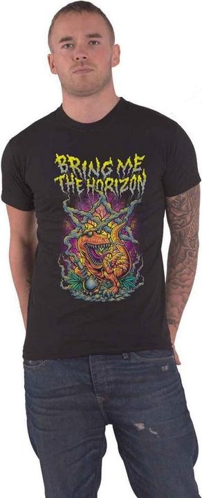 Bring Me The Horizon Unisex Adult Smoking Dinosaur Cotton T-Shirt