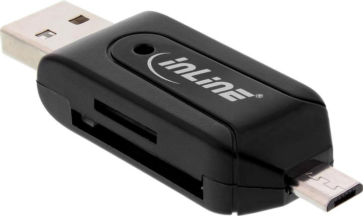 Produktbild InLine Dual Card Reader für SD und microSD (USB 2.0, Micro USB)