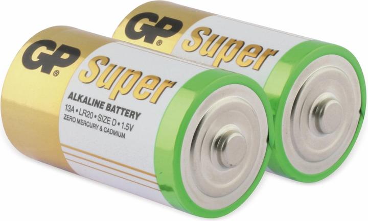 Produktbild GP Batteries Super (2 Stk., D, 1300 mAh)