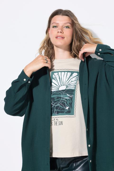 Produktbild Studio Untold Musselin Bluse, oversized, Hemdkragen, Langarm (42, 44)