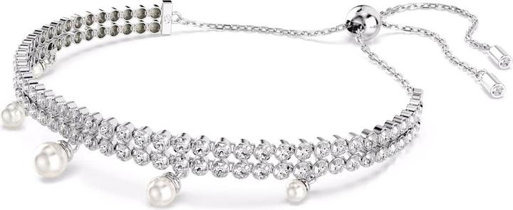 Actual product image Swarovski x Ariana Grande Armband Kristallperle Rundschliff Weiss Rhodiniert (24 cm, Swarovski Metal)