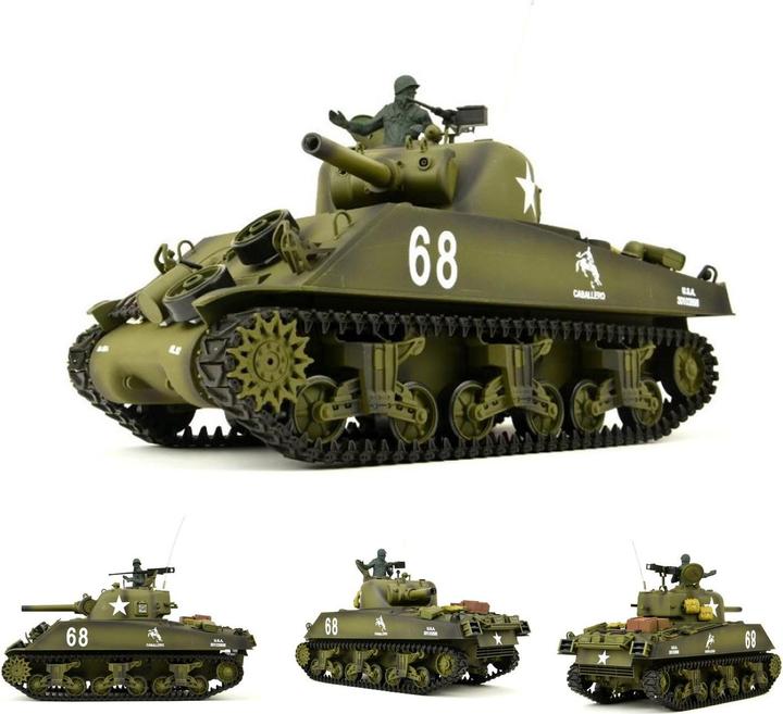 Image du produit Es-toys char RC US M4A3 Sherman, 1:16 (RTR Prêt à fonctionner)