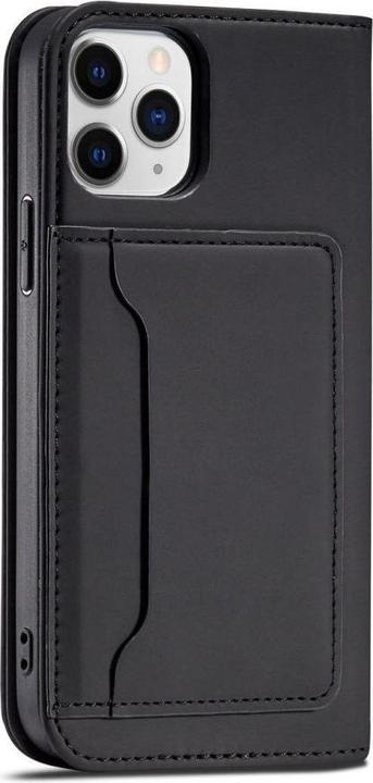 Produktbild Hurtel Magnet Card Case for iPhone 12 cover card wallet card stand black (Apple iPhone 12)