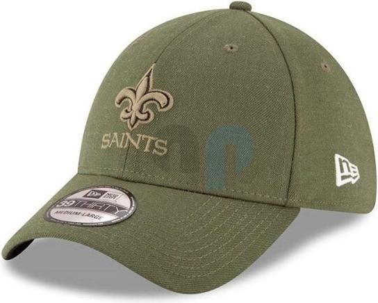New Era NFL - New Orleans Saints - On Field 2018 Salute To Service 39Thirty Cap Grün ML (59)