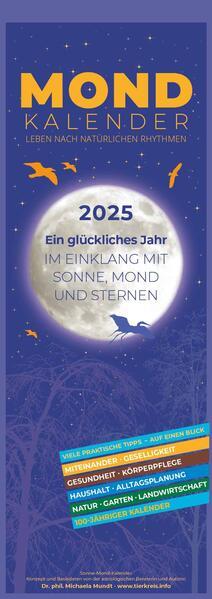 Actual product image Alpha Edition Lunar calendar 2025 strip calendar, 14,85x42cm, wall planner with 100 year old calendar (German)