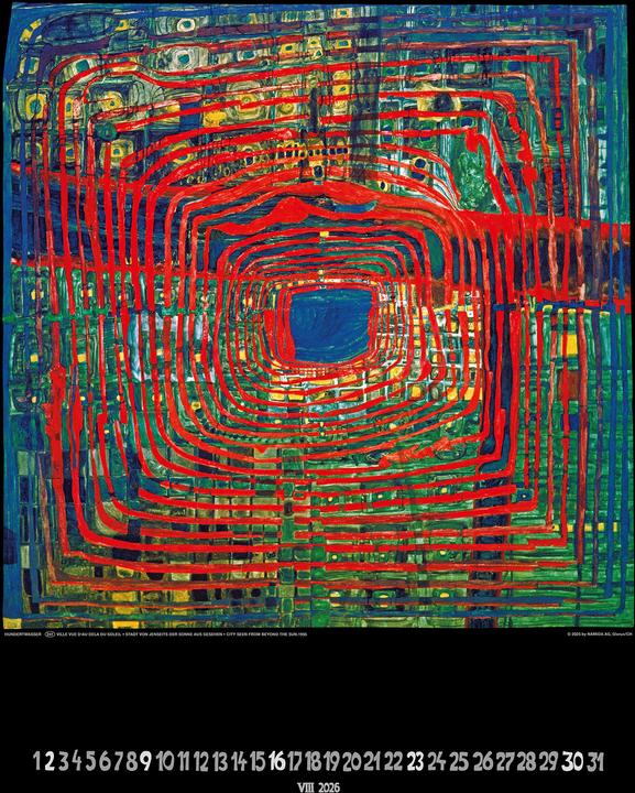 Produktbild Hundertwasser BILDKALENDER ART 49x65 (Harter Einband, Deutsch)