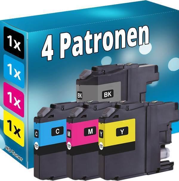 Druckfuxx 4 Druckerpatronen kompatibel für Brother LC-421 DCP-J1050DW J1140DW MF
