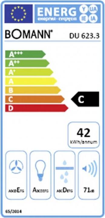 Energie-Label Bomann DU 623.3 (Unterbauhaube)