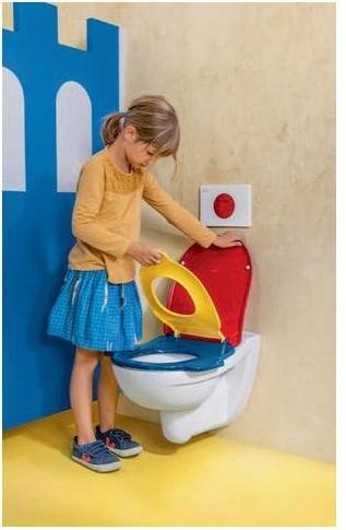 Produktbild Villeroy & Boch V&B WC-Sitz O.NOVO KIDS m De Oc. Blue/Sunshine Yellow/Cherry Red