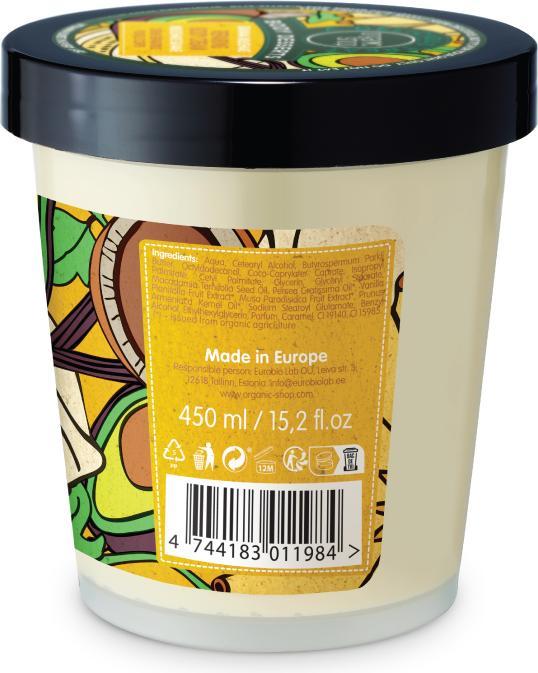 Produktbild Organic Shop Body Desserts Banana Milkshake Repairing Body Cream Regeneru (Körpercreme, 450 ml)