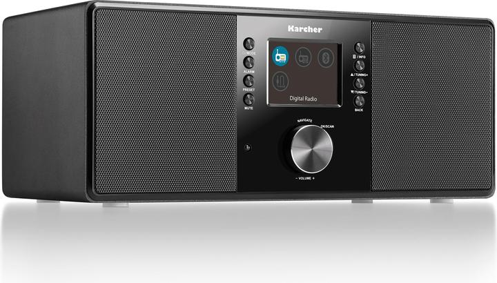 Actual product image Karcher DAB 5000+ Digitalradio (DAB+ / UKW-RDS, AUX-IN, Bluetooth, Wecker mit Dual-Alarm) schwarz (VHF, DAB+, Bluetooth)