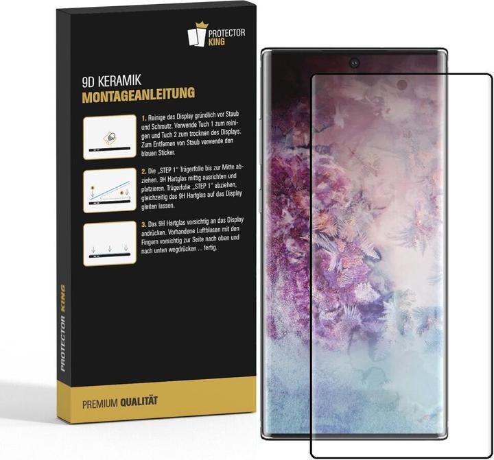 Produktbild Protectorking 2x Ceramic-Glass Full Cover HD Klar (2 Stück, Samsung Galaxy Note 10 Plus)