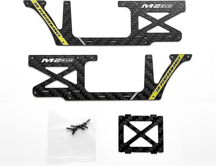 OMP Hobby Side plate CFRP Yellow M2 - Evo