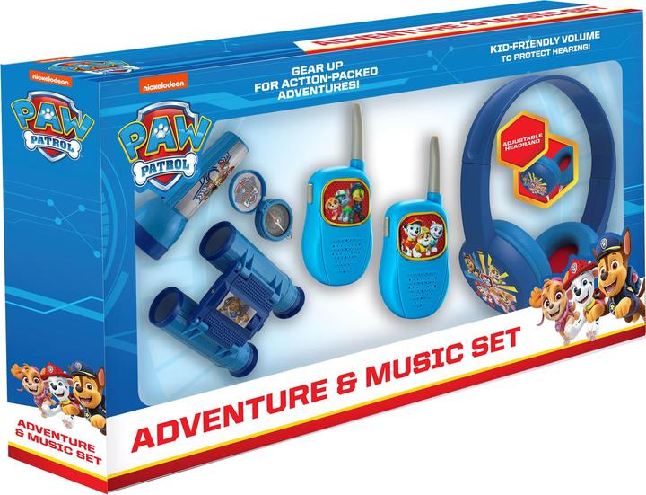 Produktbild eKids Paw Patrol Set Abenteuer 5in1: Taschenlampe, Kompass, Fernglas, Walkie-Talkie, Kopfhörer PW-V302