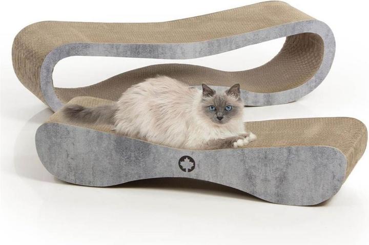 Produktbild CanadianCat Kratzmöbel Set Orbit & Satellite, Betonoptik (23 cm, Steingrau)