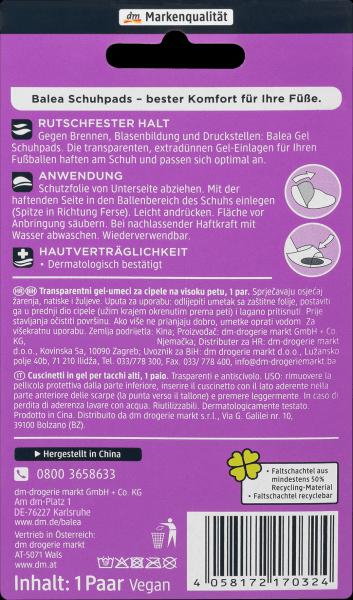 Produktbild dm Balea Druckstellenschutz Ballen Gelpads